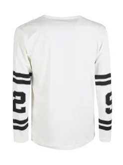 Xtreme Boxing T-shirt da uomo a maniche lunghe con logo - panna