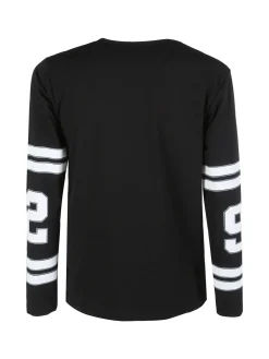 Xtreme Boxing T-shirt da uomo a maniche lunghe con logo - nero