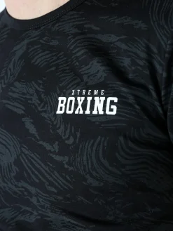 Xtreme Boxing T-shirt da uomo in cotone con logo - nero