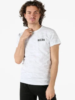 Xtreme Boxing T-shirt da uomo in cotone con logo - bianco
