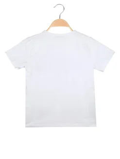 Xtreme Boxing T-shirt girocollo da ragazzo in cotone con logo - bianco