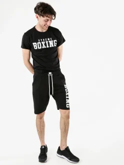 Xtreme Boxing T-shirt girocollo da uomo in cotone con logo - nero