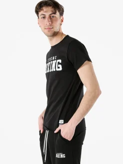 Xtreme Boxing T-shirt girocollo da uomo in cotone con logo - nero