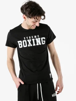 Xtreme Boxing T-shirt girocollo da uomo in cotone con logo - nero