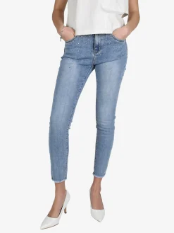 Yep Praise Jeans donna skinny con strass