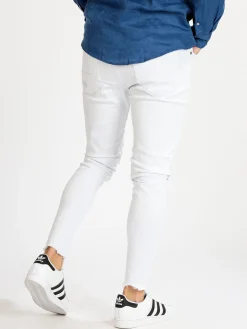 Yes Design Pantaloni bianchi da uomo in cotone