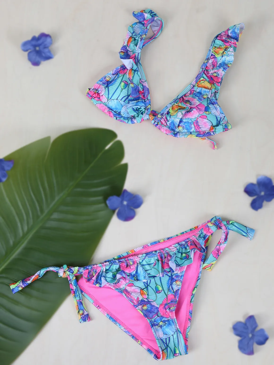 Yes! Do Kid'S Bikini da bambina floreale con volant