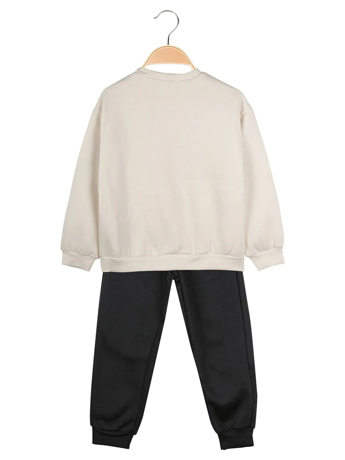 Yes! Do Kid'S Completo 2 pezzi da bambina con felpa e pantalone - panna