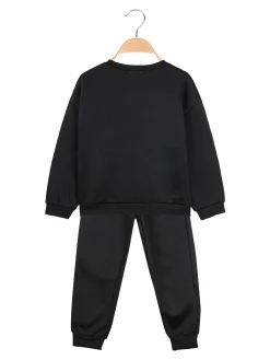 Yes! Do Kid'S Completo 2 pezzi da bambina con felpa e pantalone - nero