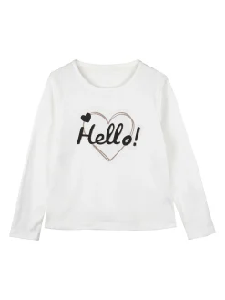 Yes! Do Kid'S Completo 3 pezzi da bambina con felpa con stampa a cuori - panna