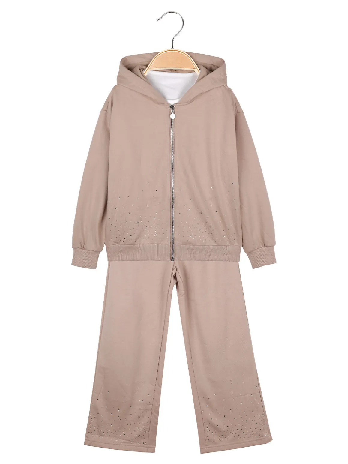 Yes! Do Kid'S Completo 3 pezzi da bambina con strass - khaki