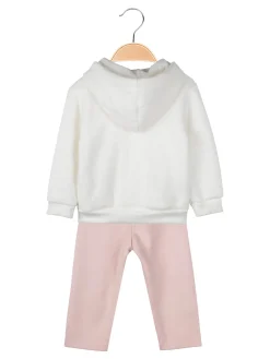 Yes! Do Kid'S Completo 3 pezzi da neonata con cappuccio e zip - bianco