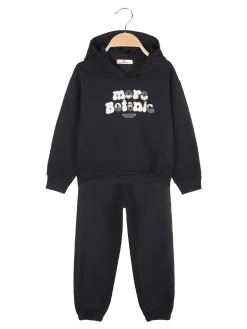 Yes! Do Kid'S Completo tuta felpata da bambina 2 pezzi con cappuccio