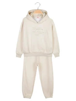 Yes! Do Kid'S Completo tuta felpata da bambina 2 pezzi con cappuccio