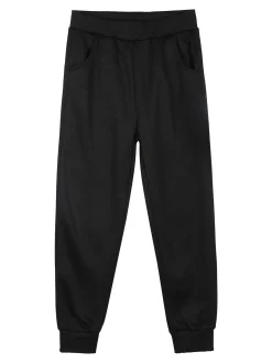 Yes! Do Kid'S Completo tuta 3 pezzi da bambina con felpa brillantinata e strass - nero