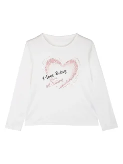 Yes! Do Kid'S Completo tuta 3 pezzi da bambina con felpa brillantinata e strass - nero
