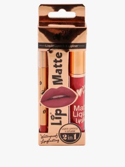 Yes Love Cosmetics Confezione 2 in1 rossetto liquido matte e matita labbra