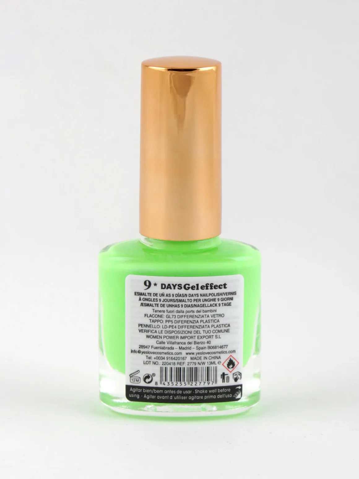 Yes Love Cosmetics Smalto 9 days effetto gel asciugatura rapida