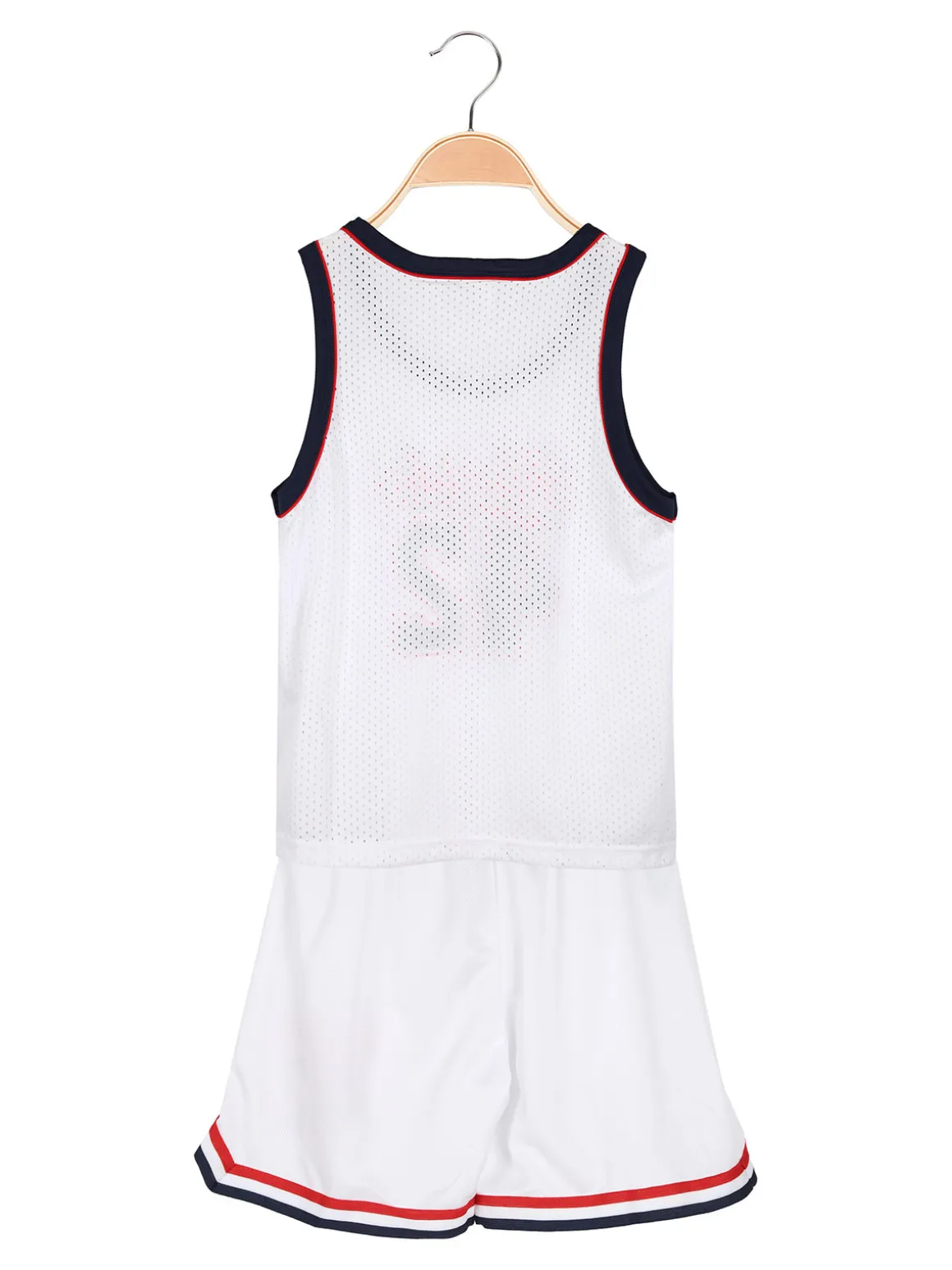 Yi Boy Completo corto da bambino con canotta sportiva e bermuda - bianco