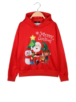 Yi Boy Felpa di Natale da bambini con cappuccio