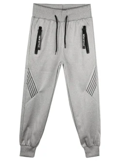 Yi Boy Pantaloni da bambino con coulisse e polsini - grigio