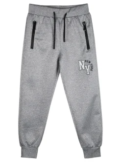 Yi Boy Pantaloni tuta da bambino con polsini e coulisse - grigio
