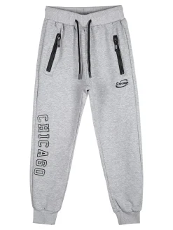 Yi Boy Pantaloni tuta da bambino con polsini e coulisse - grigio