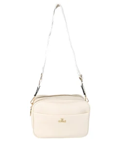 You Young Coveri Borsa a tracolla da donna in ecopelle con doppio scomparto - beige