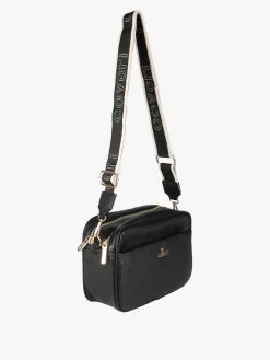You Young Coveri Borsa a tracolla da donna in ecopelle con doppio scomparto - nero