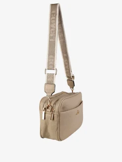 You Young Coveri Borsa a tracolla da donna in ecopelle con doppio scomparto - taupe