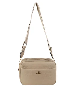 You Young Coveri Borsa a tracolla da donna in ecopelle con doppio scomparto - taupe