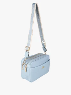 You Young Coveri Borsa a tracolla da donna in ecopelle con doppio scomparto - azzurro
