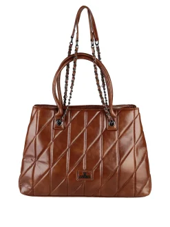 You Young Coveri Borsa donna trapuntata con doppi manici - marrone