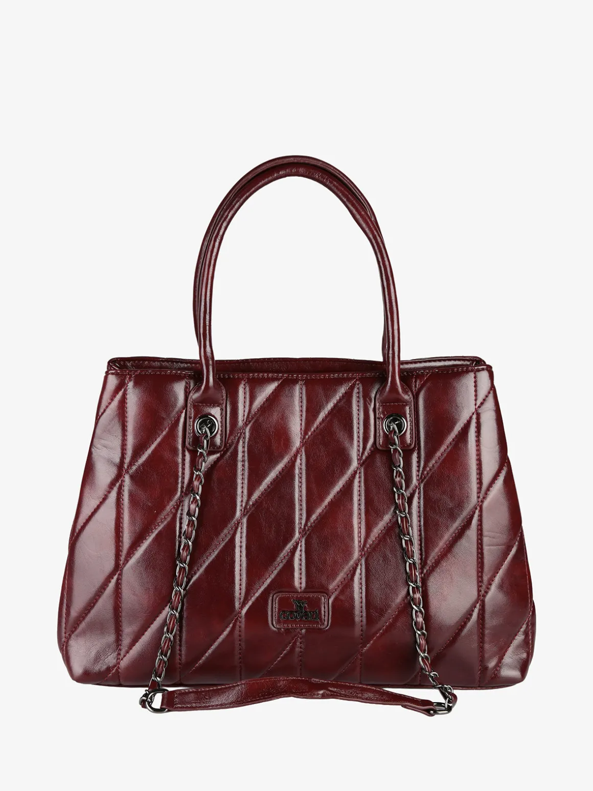You Young Coveri Borsa donna trapuntata con doppi manici - bordeaux
