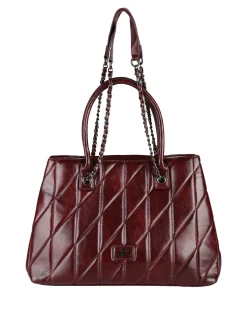 You Young Coveri Borsa donna trapuntata con doppi manici - bordeaux