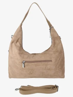 You Young Coveri Borsa hobo da donna in tessuto scamosciato con borchie - khaki