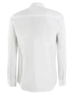 Y.Two Camicia da uomo in misto cotone a maniche lunghe