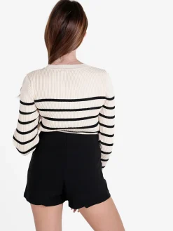 Z Studio Pullover donna in maglia a costine